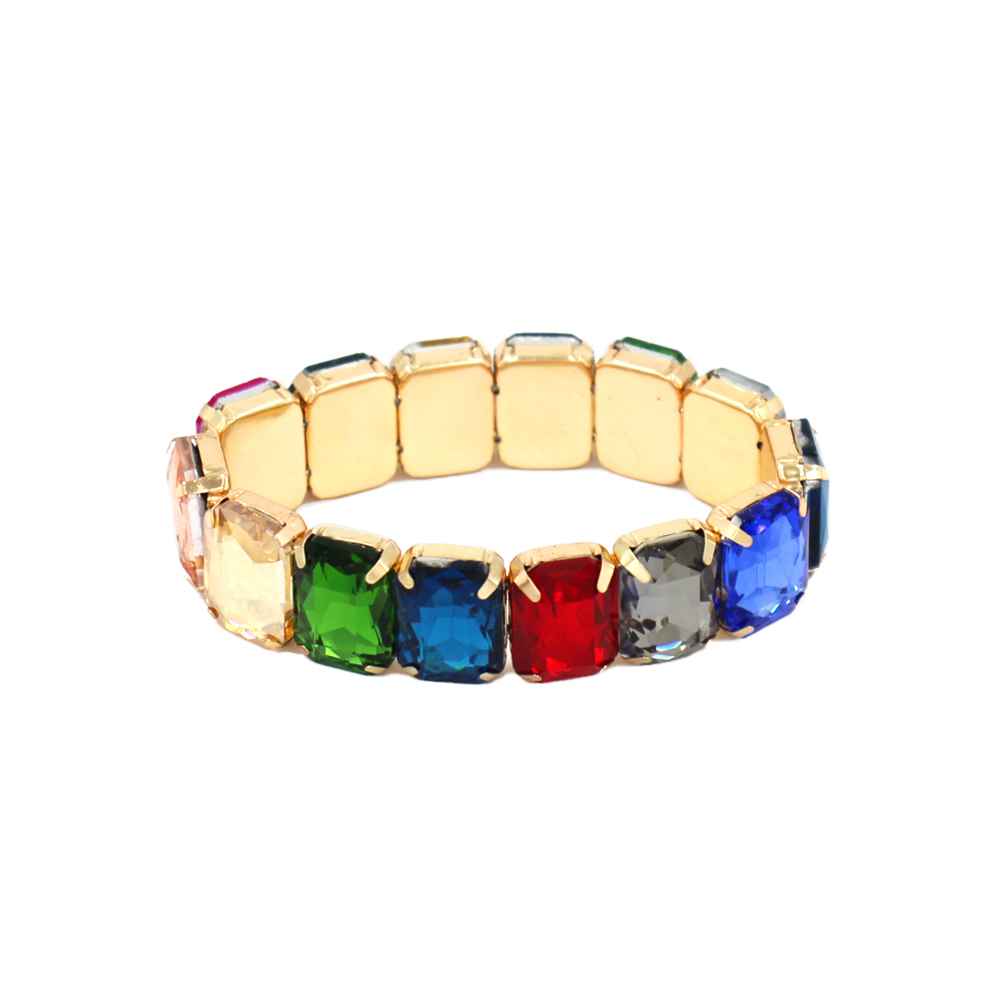 Mixed Gemstone Link Bracelet | B0584