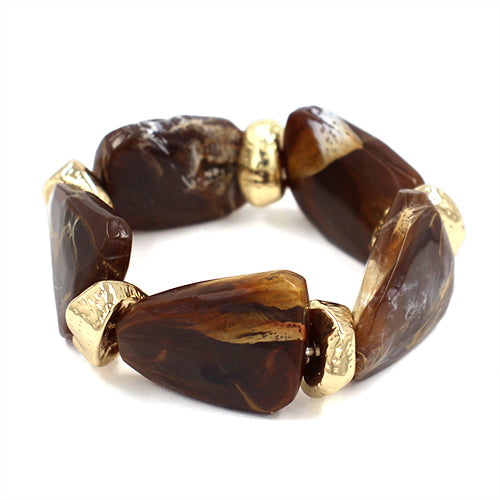 B0529 | Organic Acrylic Stretch Bracelet | KB3021