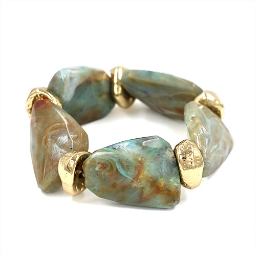 B0529 | Organic Acrylic Stretch Bracelet | KB3021