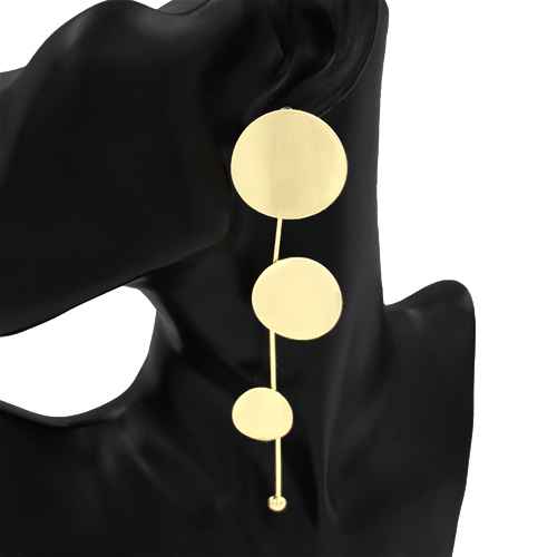 E2469 | Linked Circle Dangle Earrings | KE1066