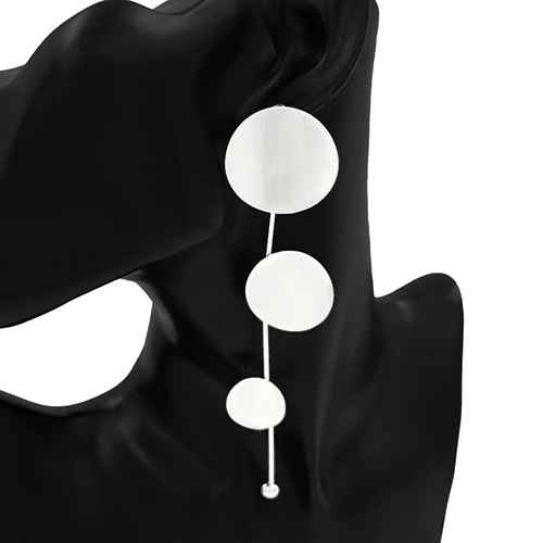 E2469 | Linked Circle Dangle Earrings | KE1066