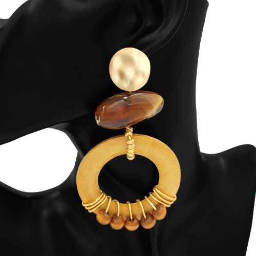 E2507 | Beaded Circle Earrings | KE1100