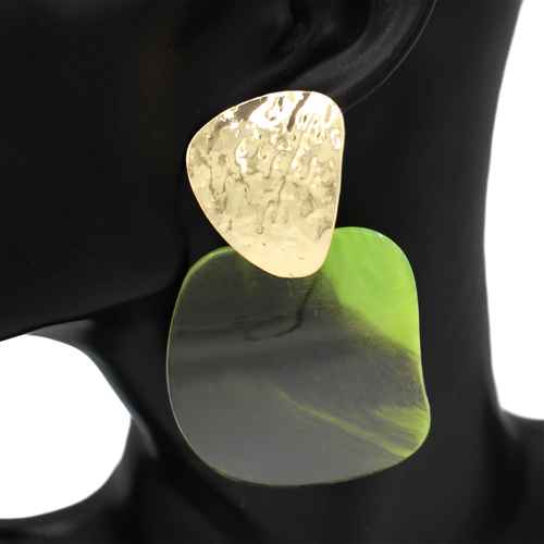 E2511 | Hammered Metal Abstract Earrings | KE1112
