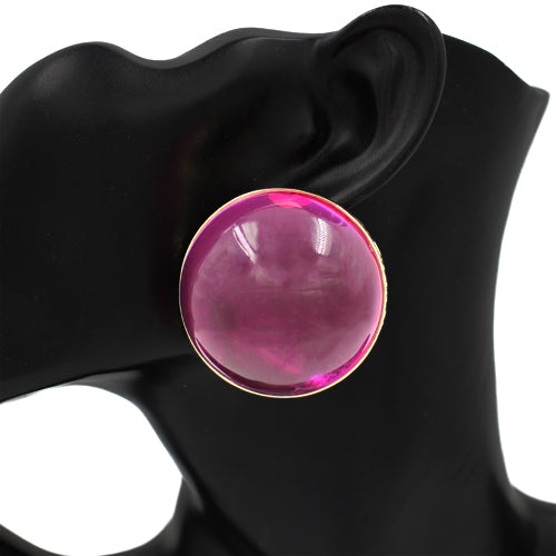 E2565 | Dome Acrylic Stud Earrings | KE1137