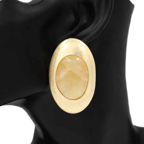 E2513 | Marbled Oval Stud Earrings | KE1146
