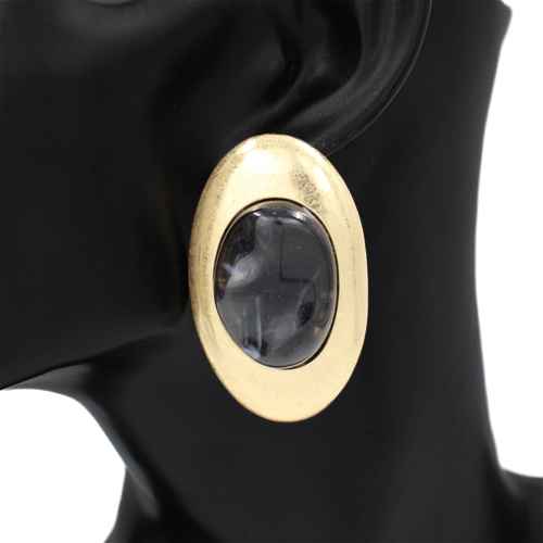 E2513 | Marbled Oval Stud Earrings | KE1146
