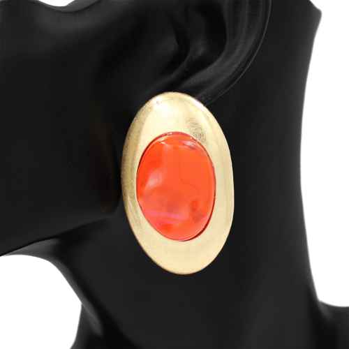 E2513 | Marbled Oval Stud Earrings | KE1146