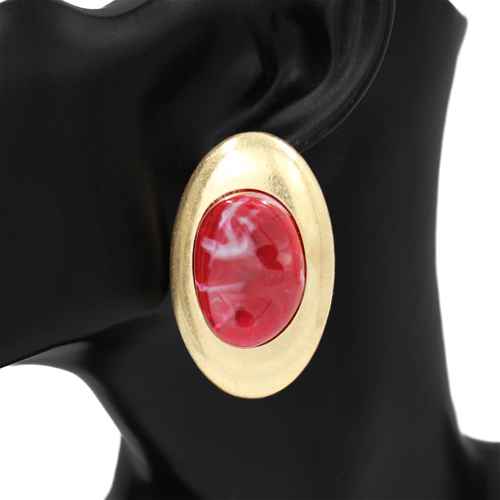 E2513 | Marbled Oval Stud Earrings | KE1146