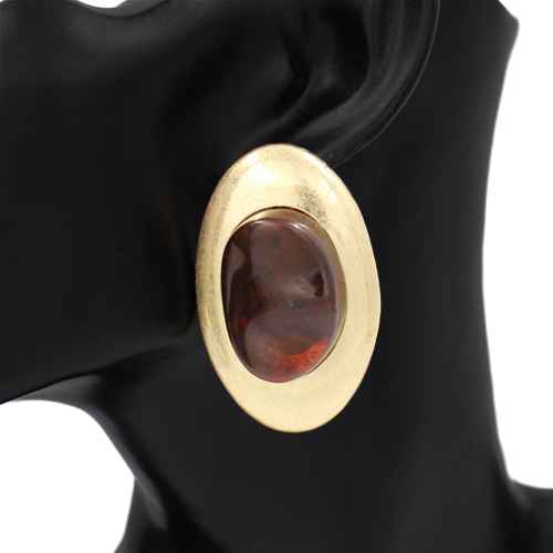 E2513 | Marbled Oval Stud Earrings | KE1146