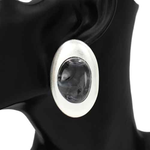E2513 | Marbled Oval Stud Earrings | KE1146