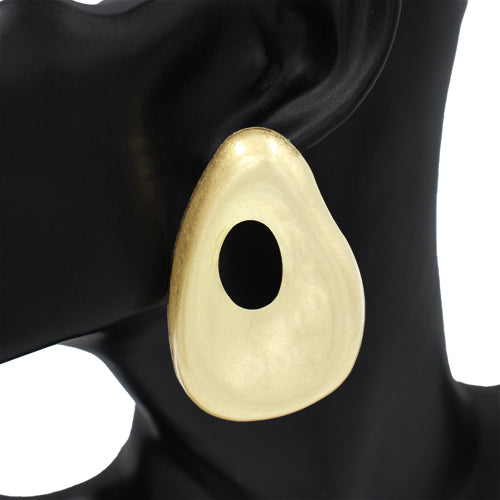 E2567 | Sculptural Open Oval Earrings | KE1163