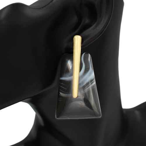 E2476 | Acrylic Trapezoid Drop Earrings | KE1168