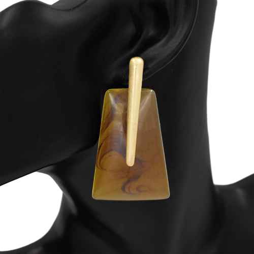 E2476 | Acrylic Trapezoid Drop Earrings | KE1168