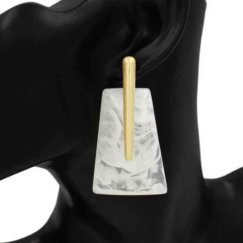 E2476 | Acrylic Trapezoid Drop Earrings | KE1168