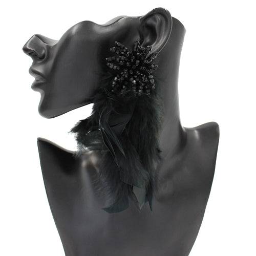 E2571 | Beaded Feather Earrings | KE1214