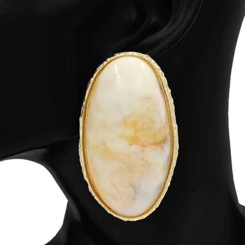 Oval Cabochon Drop Earrings | E2650