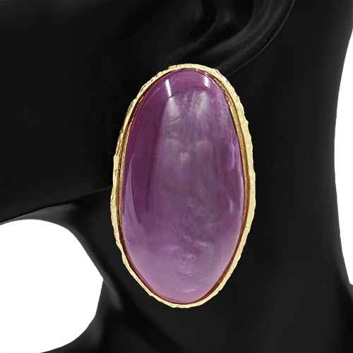Oval Cabochon Drop Earrings | E2650