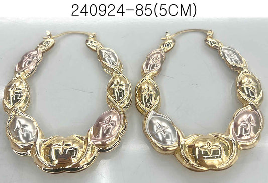 E2517 | Modern Twist Hoop Earrings | KE2695