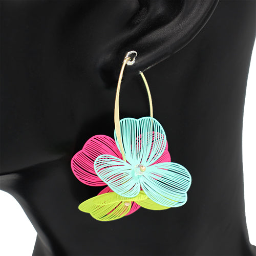 E2302 | Chic Floral Statement Earrings | KE2747