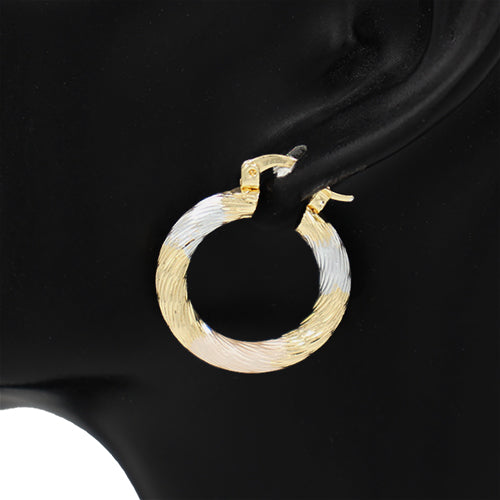 E2215 | Classic Twisted Hoop Earrings | KE2853