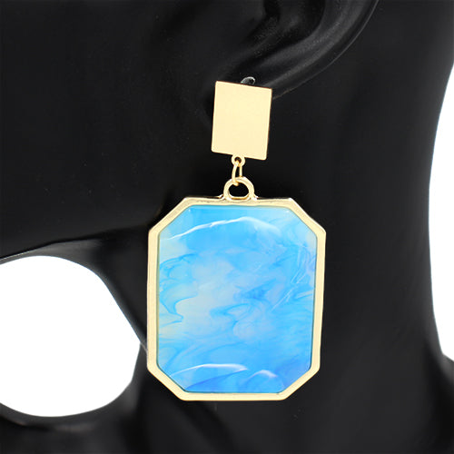E2302 |Framed Resin Statement Earrings | KE2960