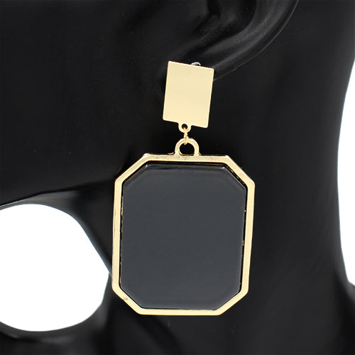 E2302 |Framed Resin Statement Earrings | KE2960