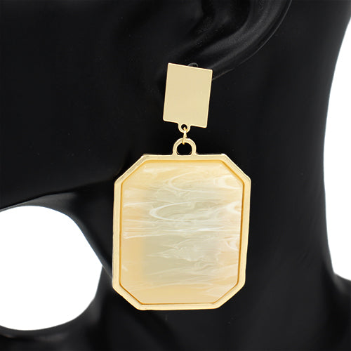 E2302 |Framed Resin Statement Earrings | KE2960