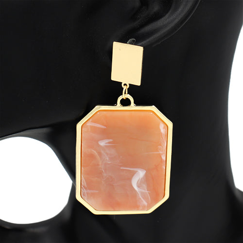 E2302 |Framed Resin Statement Earrings | KE2960
