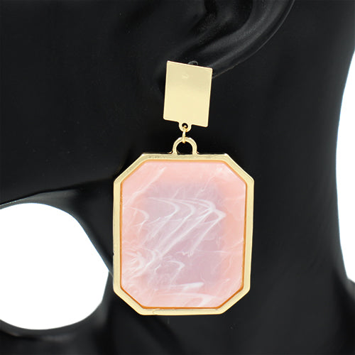 E2302 |Framed Resin Statement Earrings | KE2960