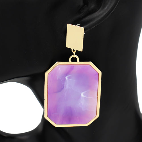 E2302 |Framed Resin Statement Earrings | KE2960