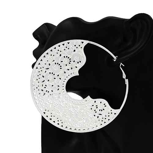 Lace Cutout Hoop Earrings | E2519