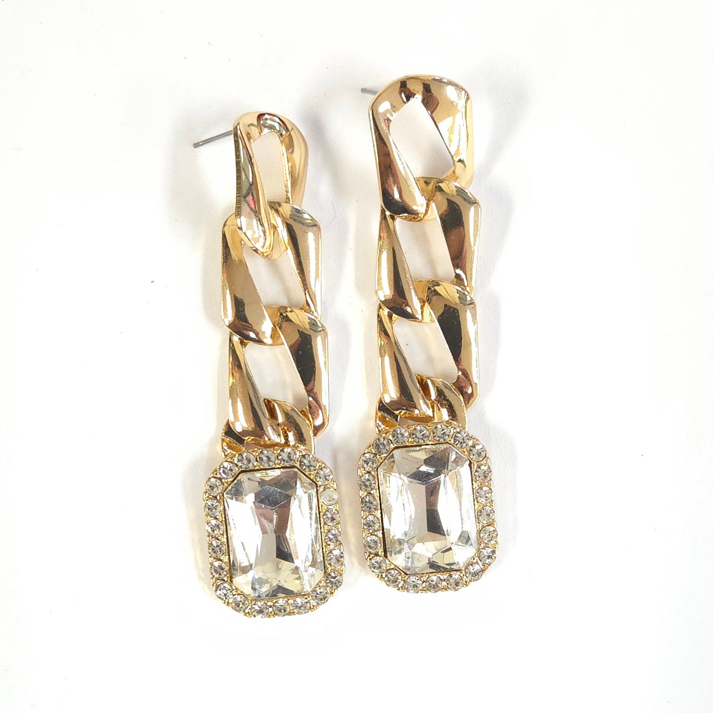 E1728 KE4138 Chain Dangle Earrings