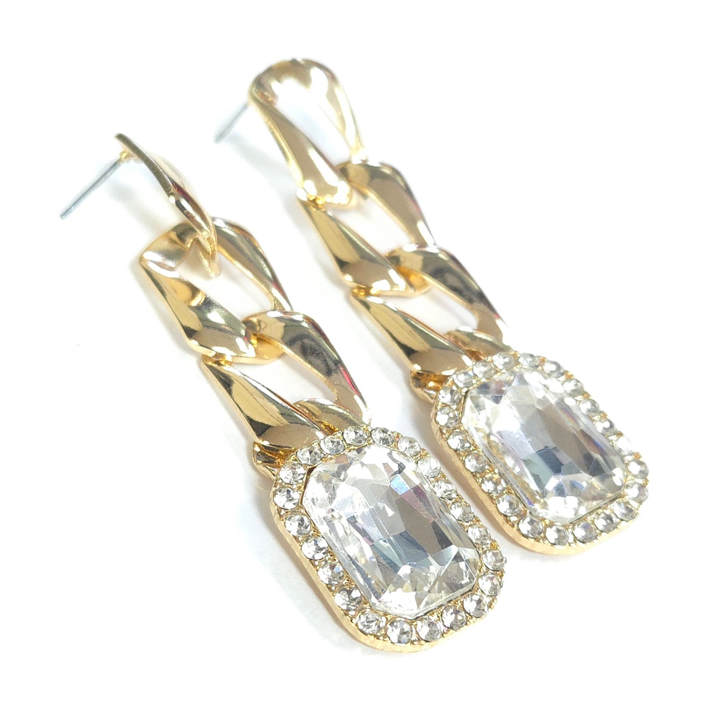 E1728 KE4138 Chain Dangle Earrings