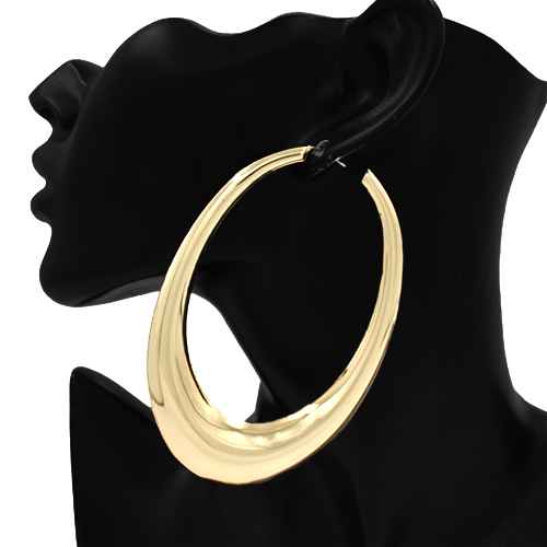 E2553 | Oversized Teardrop Hoop Earrings | KE5377