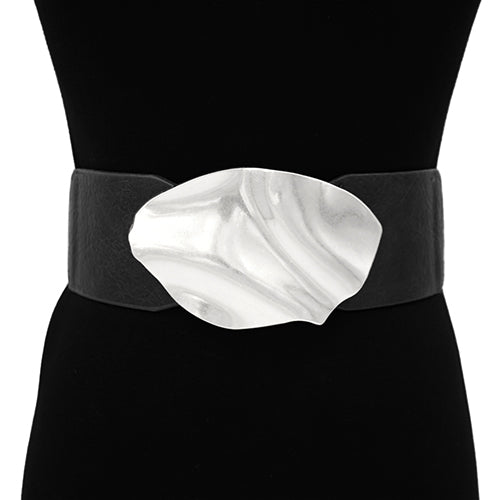 BL1046 | Sculptural Buckle Stretch Belt | KM1650