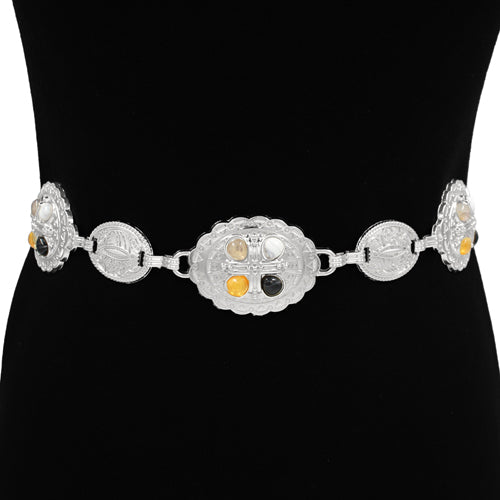 BL1048 | Gemstone Concho Link Belt | KM1704
