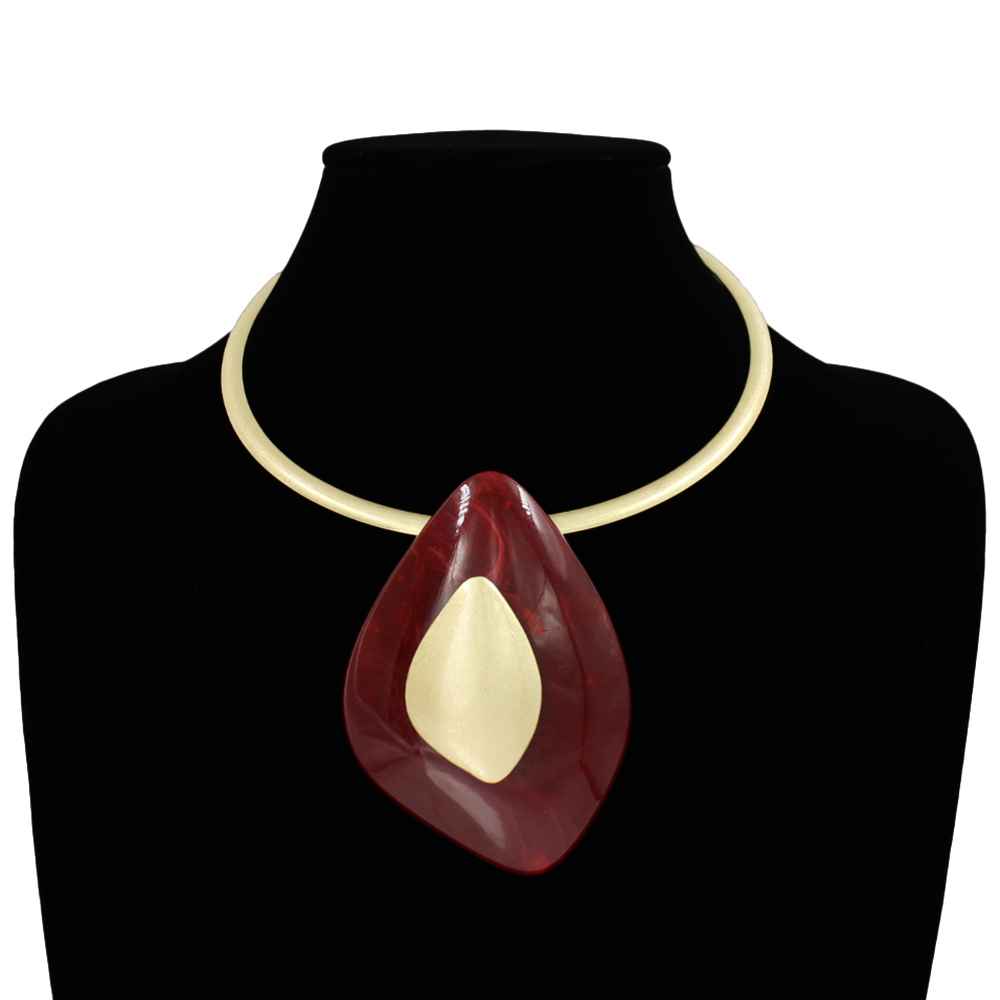 Oversized Organic Pendant Necklace | N5410