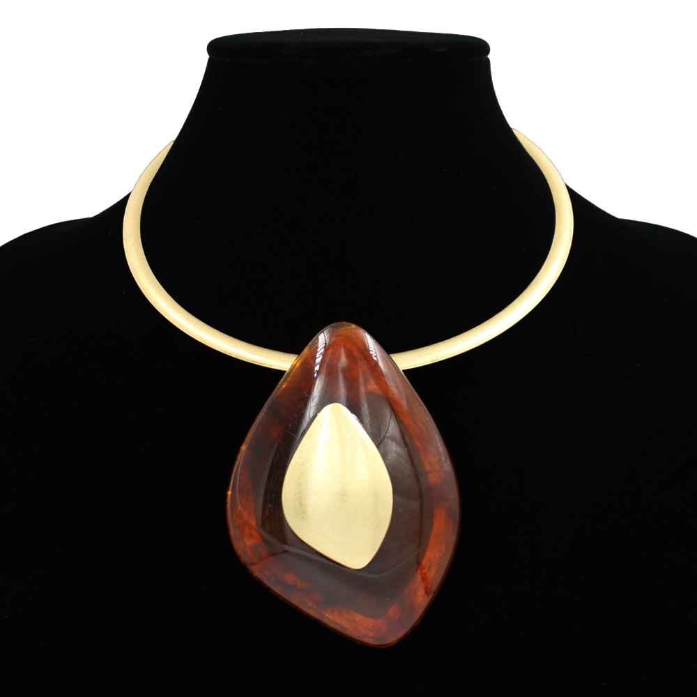 Oversized Organic Pendant Necklace | N5410