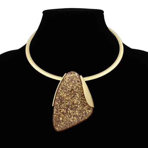 Textured Abstract Collar Necklace | N5404