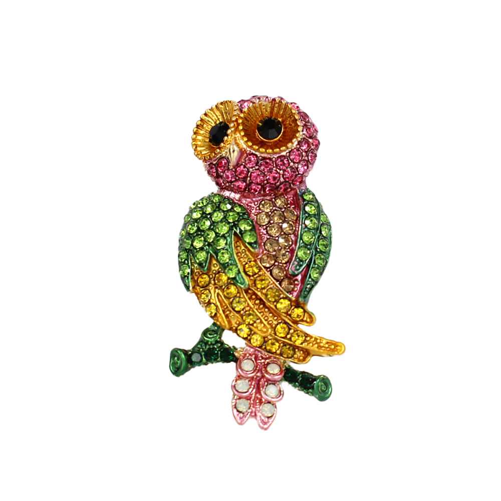 Crystal Owl Brooch | BR0472