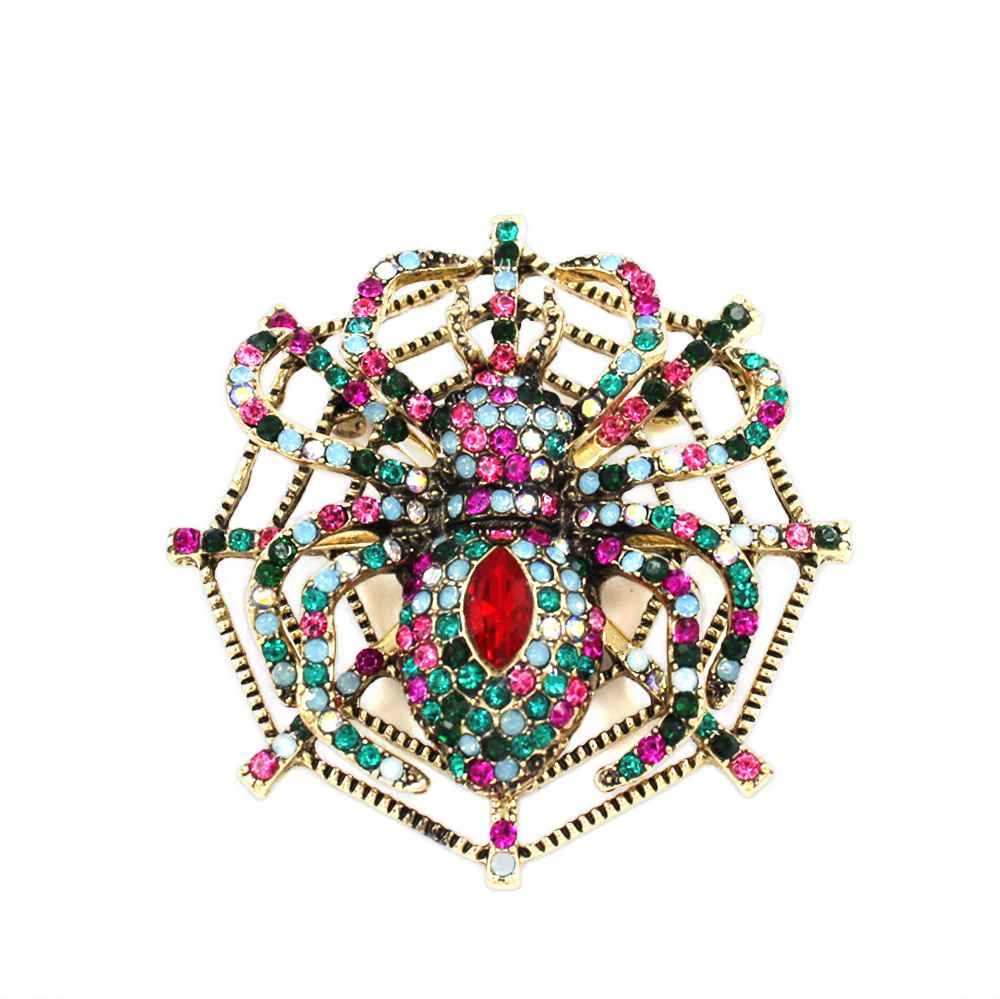 Embellished Spider Web Brooch | BR0474