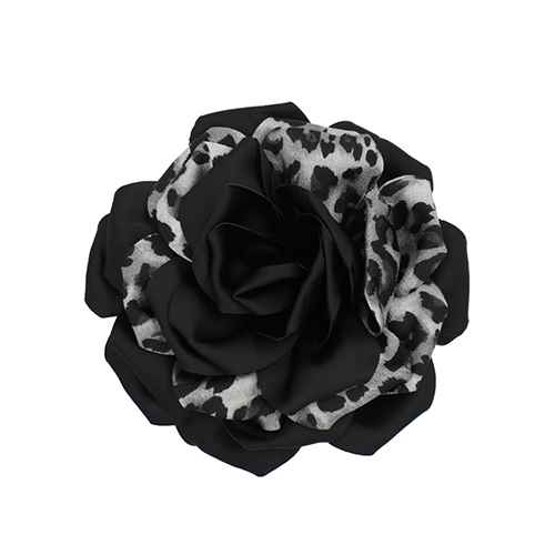 Leopard Print Fabric Flower Brooch | BR0502