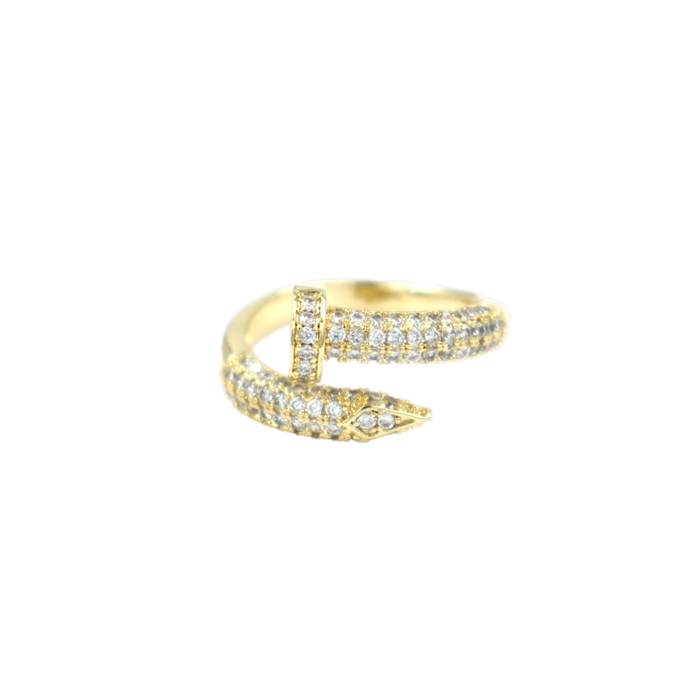 R0129 | Pave Nail Wrap Ring | KR2148