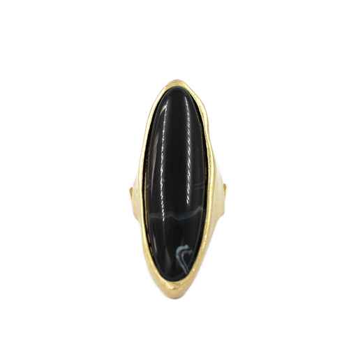 R0124 | Elongated Natural Stone Ring | KR2187