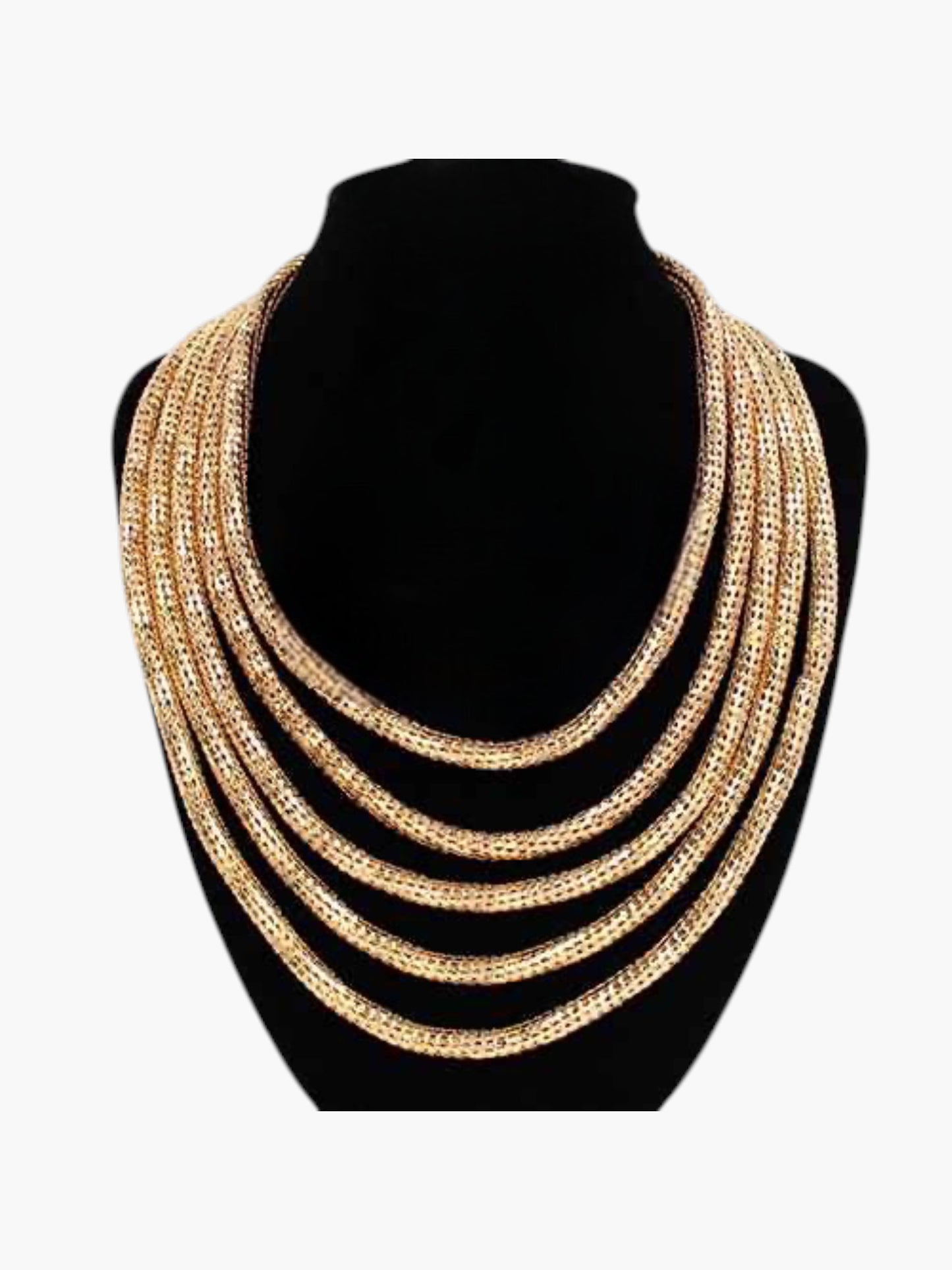 N0727 | Layered Chain Statement Necklace | KS2196