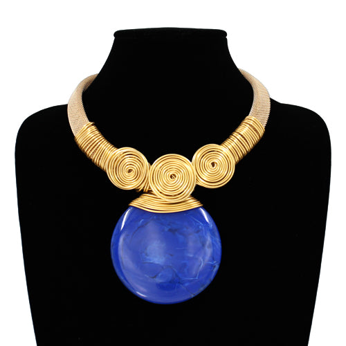 N5275 | Round Resin Statement Necklace | KS2212