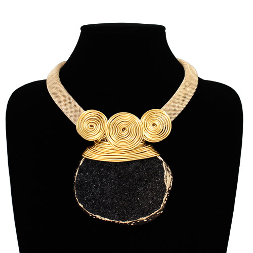 N5277 | Druzy Pendant Statement Necklace | KS2214