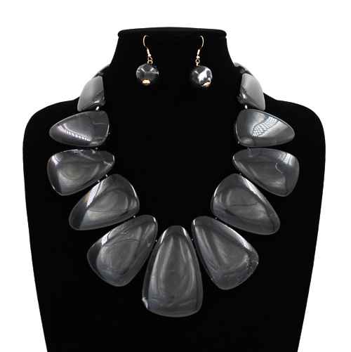 N5263 | Modern Bib Collar Necklace Set | KS2298