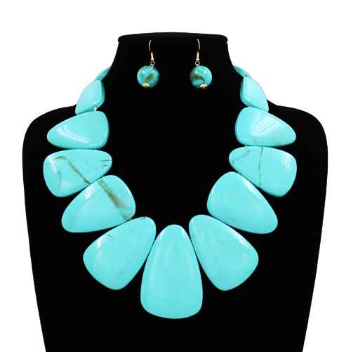 N5263 | Modern Bib Collar Necklace Set | KS2298
