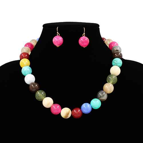 Classic Polished Beads Necklace Set | N5408